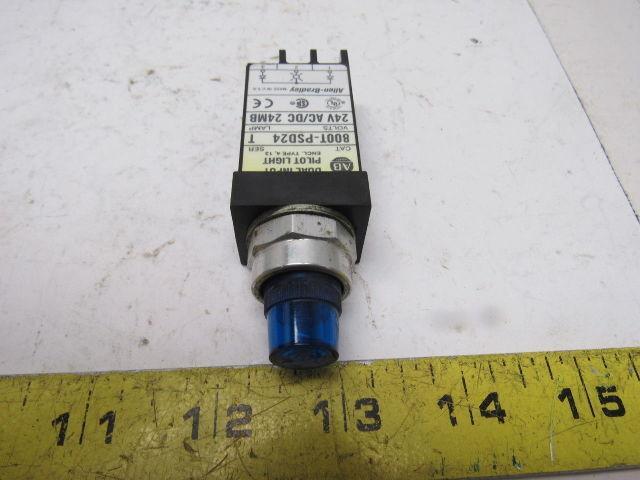 A-B Allen Bradley 800T-PSD24 Ser. T 18mm Pilot Light Blue 24V