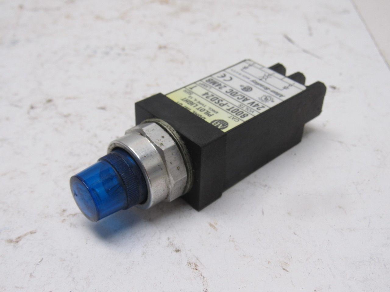 A-B Allen Bradley 800T-PSD24 Ser. T 18mm Pilot Light Blue 24V