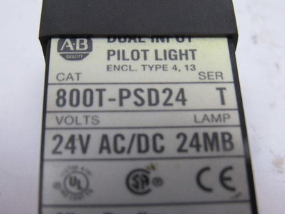A-B Allen Bradley 800T-PSD24 Ser. T 18mm Pilot Light Green 24V