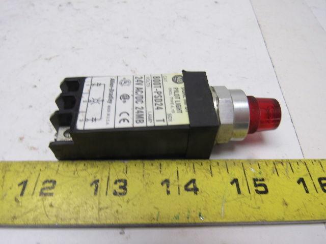 A-B Allen Bradley 800T-PSD24 Ser. T 18mm Pilot Light Red 24V