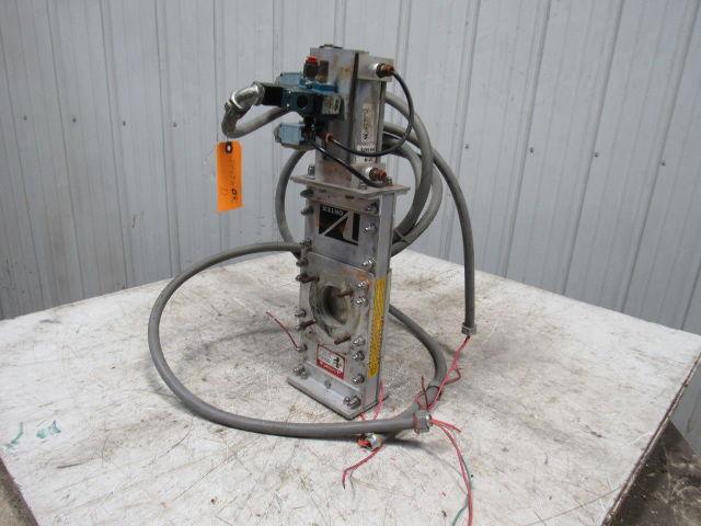 Salina Vortex B03 25550 2-1/4" Pneumatic Slide Gate Dry Material Cut Off Valve