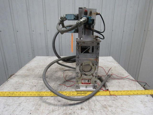 Salina Vortex B03 25550 2-1/4" Pneumatic Slide Gate Dry Material Cut Off Valve