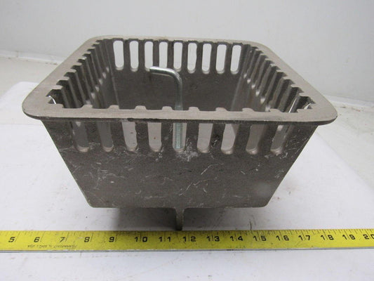 W-2480-BU 9-1/4" x 9-1/4" x 6-1/4" Cast Aluminum Floor Sink Drain Basket