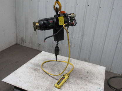 P & H 1/2 Ton Electric Chain Hoist 1000 lb 12' Lift 460V W/7' Pendant