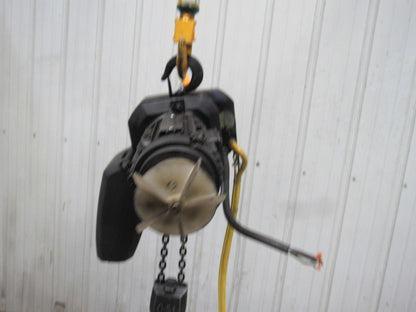 P & H 1/2 Ton Electric Chain Hoist 1000 lb 12' Lift 460V W/7' Pendant