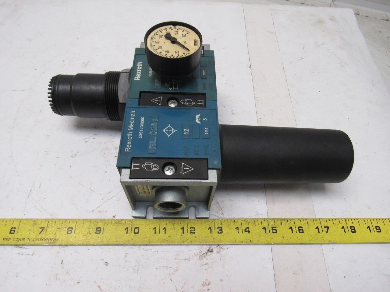 Rexroth 5351430200_5351230060 12 Bar Filter Regulator 1/2" NPT