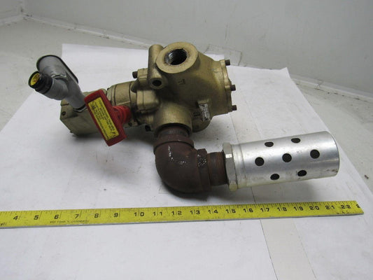 Ross 2773A6072 2/2 LOX Quick Exhaust Lock Out Valve 24VDC Solenoid 1" NPT