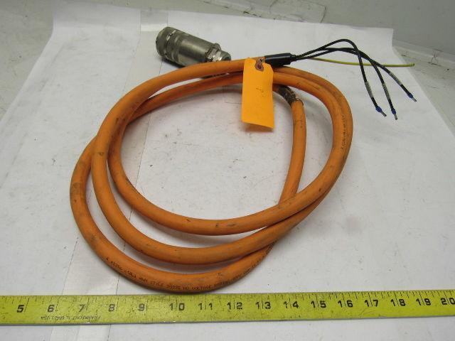Indramat IKL232-02.0M 3 Conductor W/Gr 4 Felmale Pin Cable & Plug