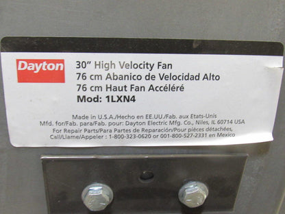 Dayton 1LXN4 30" Industrial Air Circulator Fan 10,600 cfm 115V