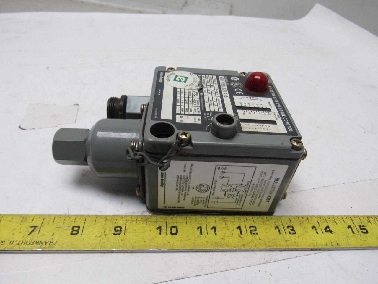 Allen Bradley 836T-T253JX21X15 Ser A 6-30PSI Pressure Control Switch 600VAC Max