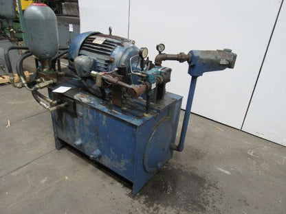 75 GAL Hydraulic Power Unit 15HP 460V W/Accumulator VICKERS Pump & Valves