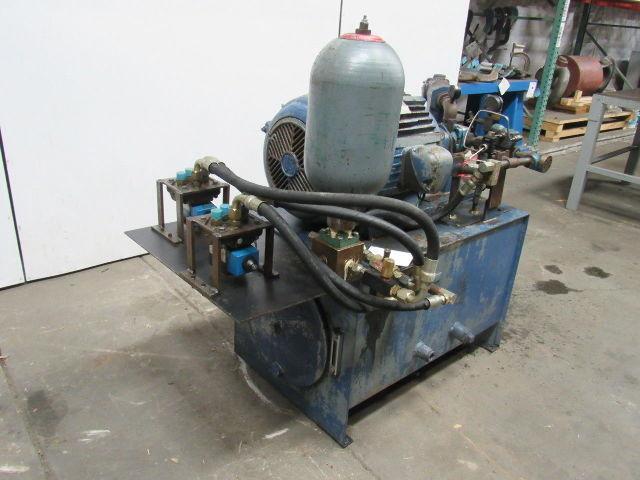 75 GAL Hydraulic Power Unit 15HP 460V W/Accumulator VICKERS Pump & Valves