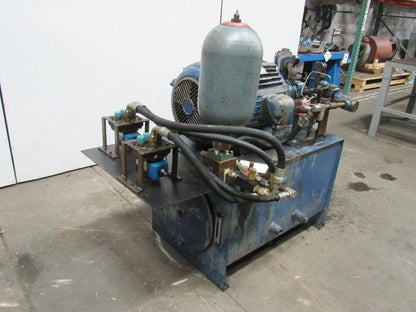 75 GAL Hydraulic Power Unit 15HP 460V W/Accumulator VICKERS Pump & Valves
