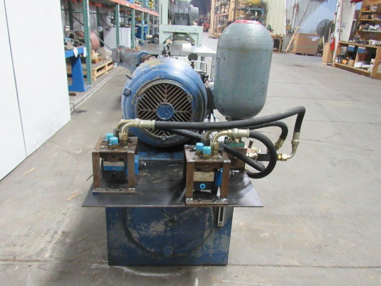 75 GAL Hydraulic Power Unit 15HP 460V W/Accumulator VICKERS Pump & Valves