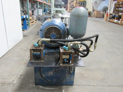 75 GAL Hydraulic Power Unit 15HP 460V W/Accumulator VICKERS Pump & Valves