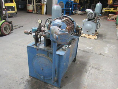 75 GAL Hydraulic Power Unit 15HP 460V W/Accumulator VICKERS Pump & Valves