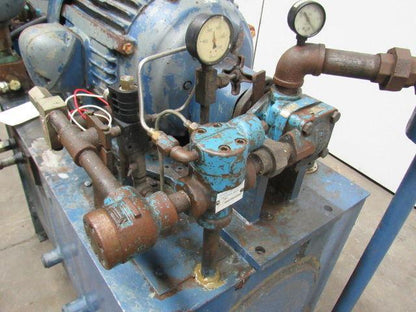 75 GAL Hydraulic Power Unit 15HP 460V W/Accumulator VICKERS Pump & Valves
