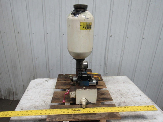 Hydac 02055208 2.5 Gal 3000PSI Hydraulic Bladder Accumulator W/ Manifold Block