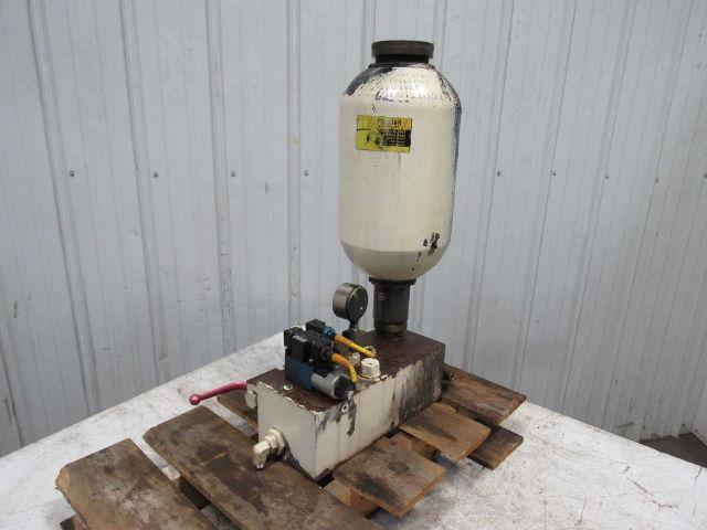Hydac 02055208 2.5 Gal 3000PSI Hydraulic Bladder Accumulator W/ Manifold Block