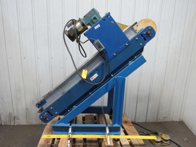 Versa 54165-1-89 60" Chip & Part 42° Incline Slide Bed Conveyor 11-1/2" Wide