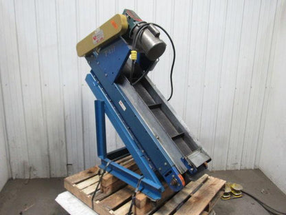 Versa 54165-1-89 60" Chip & Part 42° Incline Slide Bed Conveyor 11-1/2" Wide