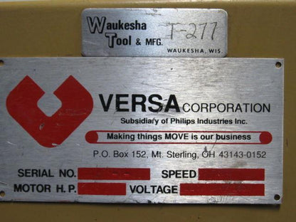 Versa 54165-1-89 60" Chip & Part 42° Incline Slide Bed Conveyor 11-1/2" Wide