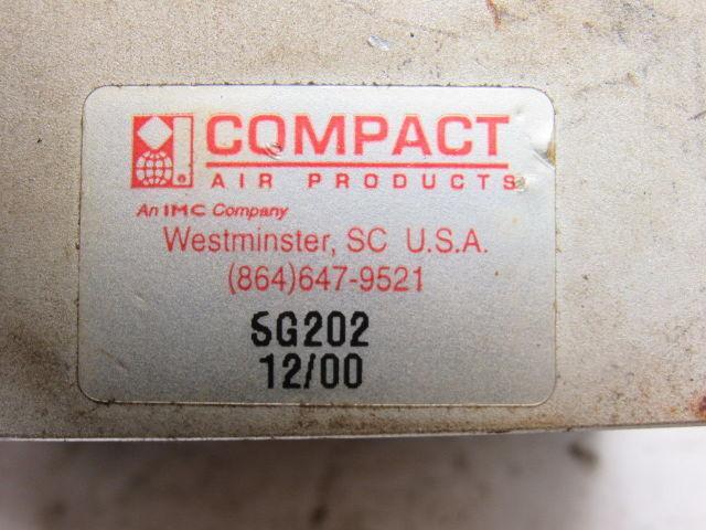 Compact Air Products SG202 Square Base Angular Pneumatic Gripper Grabber 2" Open