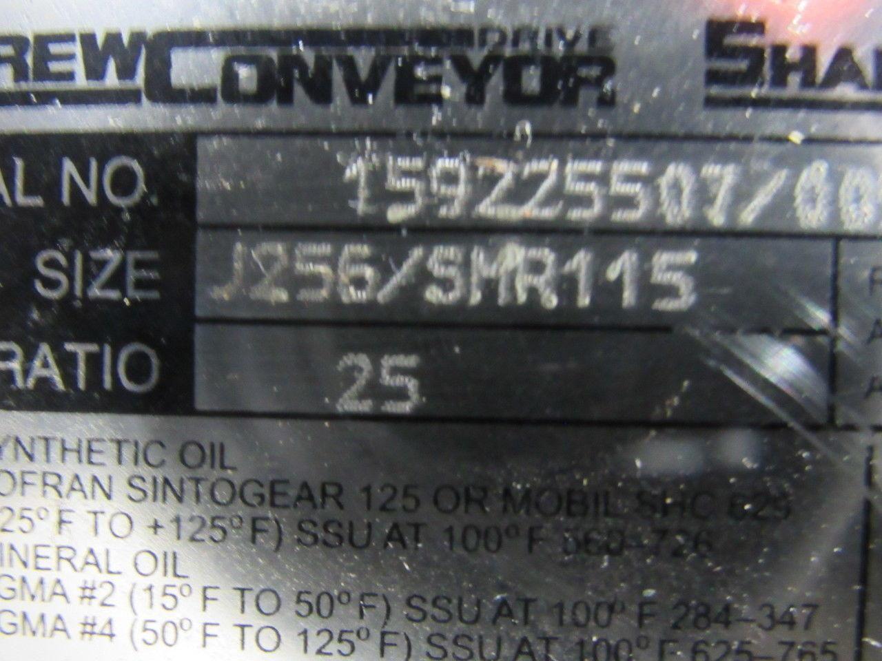 US Motors Size J256/SMR115 Shaft Mount Speed Reducer 25:1 Ratio