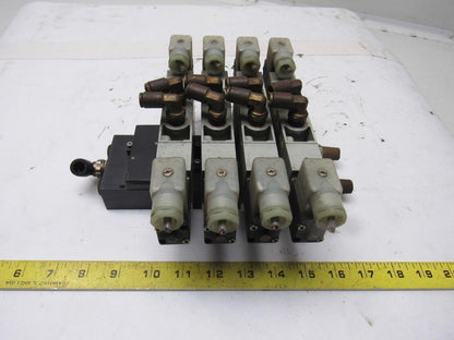 Numatics L22BB552B000061 5/3 Double Solenoid Operated 4 Valve Bank 24VDC Coils