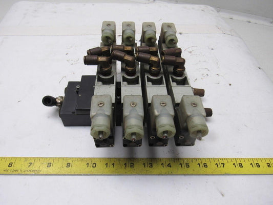 Numatics L22BB552B000061 5/3 Double Solenoid Operated 4 Valve Bank 24VDC Coils