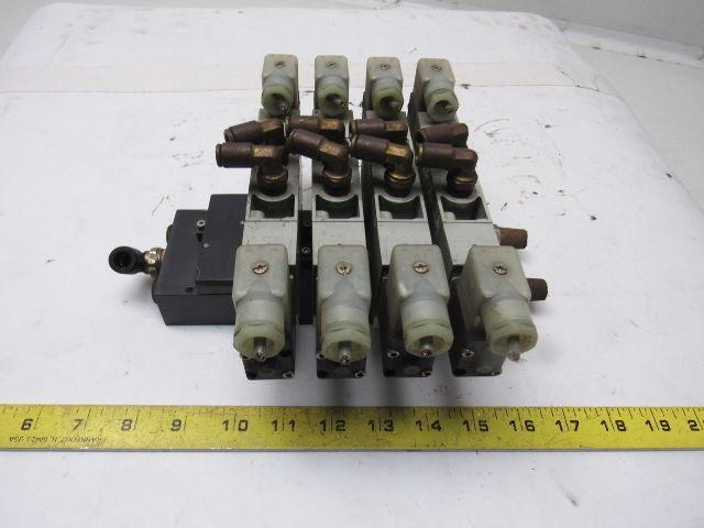 Numatics L22BB552B000061 5/3 Double Solenoid Operated 4 Valve Bank 24VDC Coils
