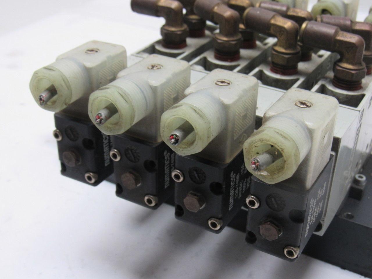 Numatics L22BB552B000061 5/3 Double Solenoid Operated 4 Valve Bank 24VDC Coils
