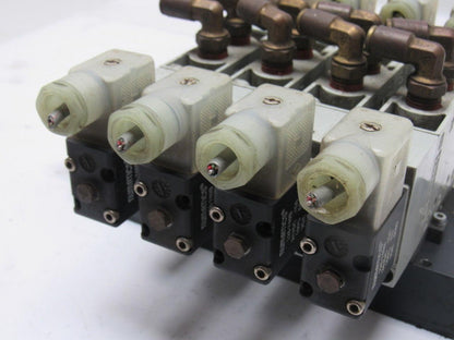 Numatics L22BB552B000061 5/3 Double Solenoid Operated 4 Valve Bank 24VDC Coils