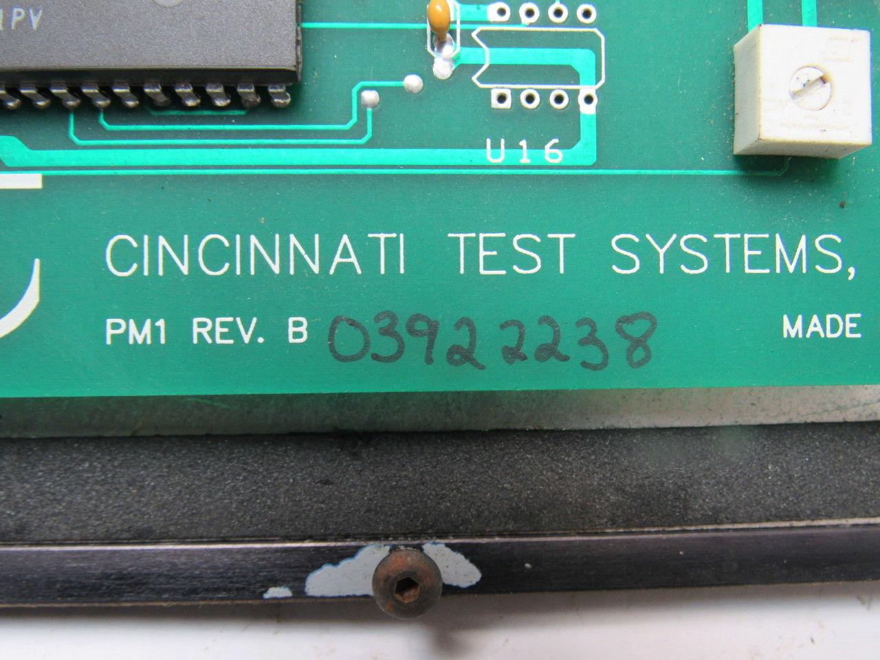 Cincinnati Test 03922238 PM1 Rev B Touch Display HMI Panel