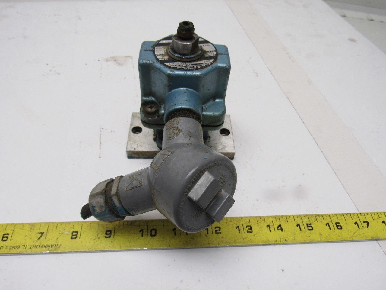 Skinner A3LB2177 110/120V 50/60Hz 175PSI 3 Way Direct Acting Valve 1/8" Ports