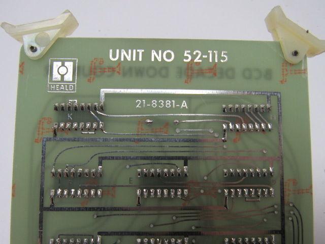 Heald 52-115 21-8381-A BCD Decade Down Counter PLC Circuit Board Card