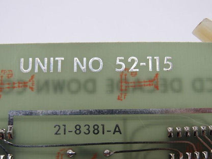 Heald 52-115 21-8381-A BCD Decade Down Counter PLC Circuit Board Card