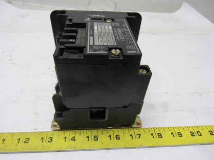 Square D Class 8502 SCD2 Ser A 600V 10Hp Contactor 120V Coil Adder Pole