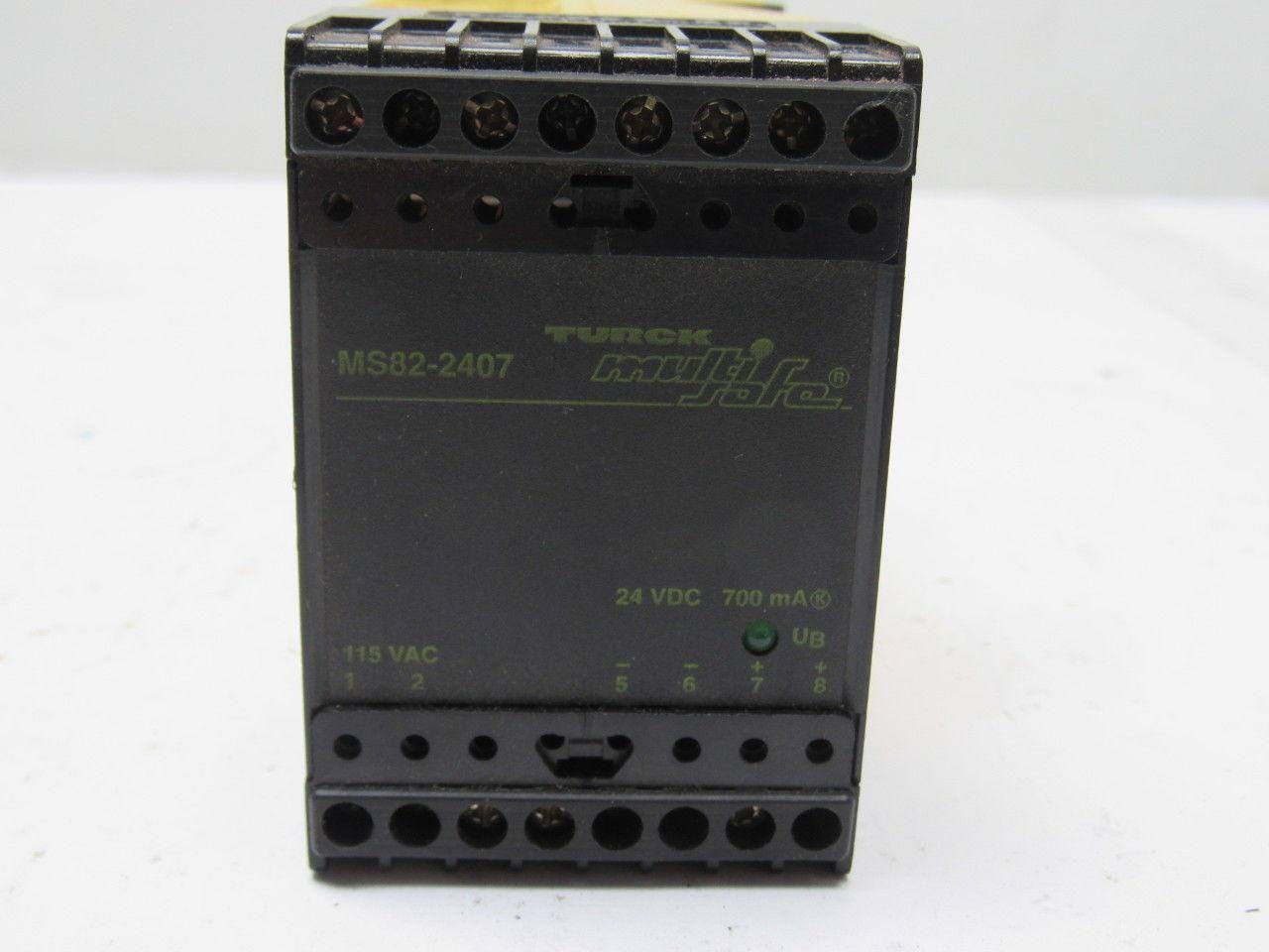 Turck MS82-2407 Multi-Safe 115VAC Supply 97-127VAC 24VDC Output Power Supply