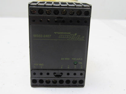 Turck MS82-2407 Multi-Safe 115VAC Supply 97-127VAC 24VDC Output Power Supply