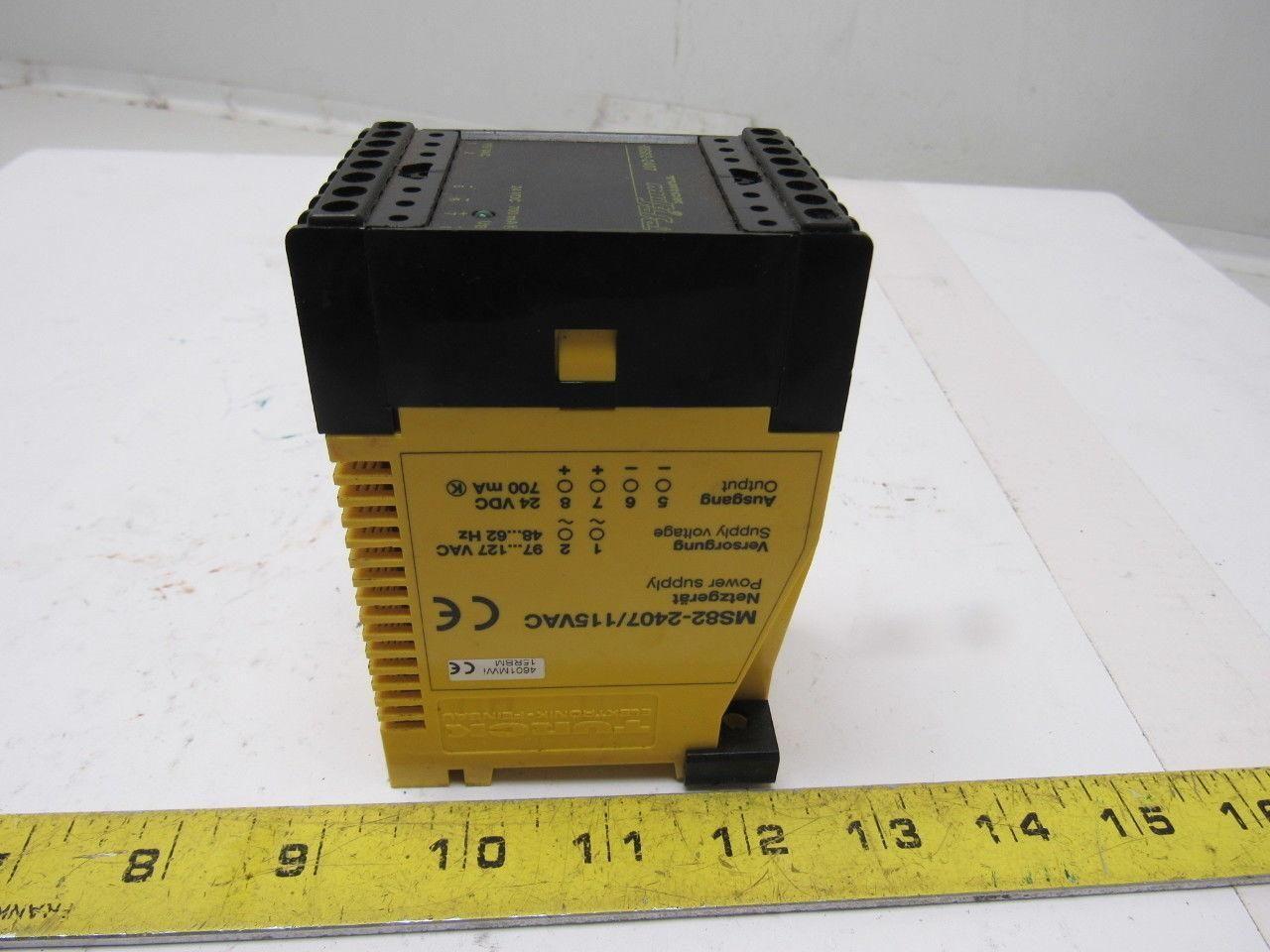 Turck MS82-2407 Multi-Safe 115VAC Supply 97-127VAC 24VDC Output Power Supply