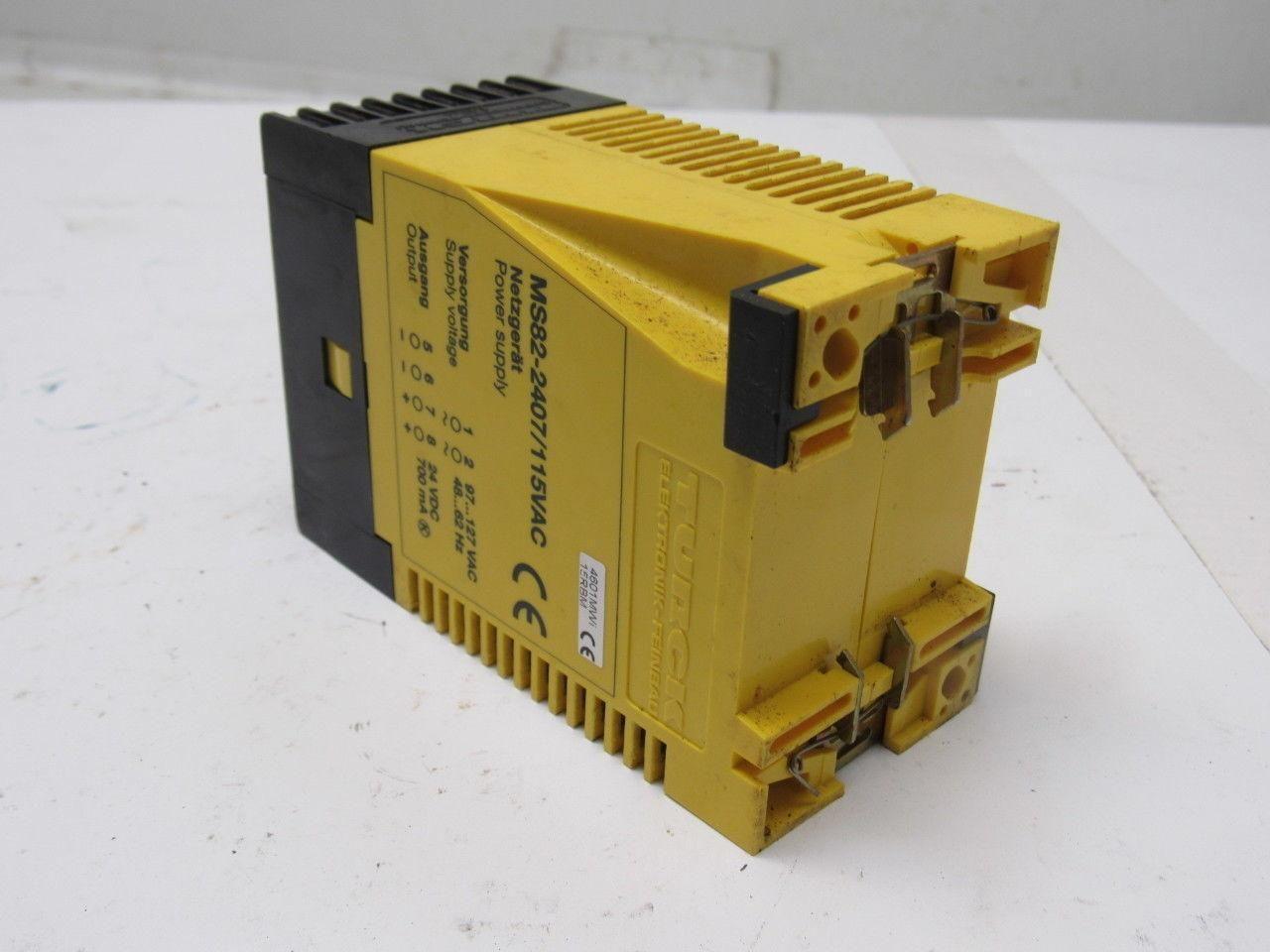Turck MS82-2407 Multi-Safe 115VAC Supply 97-127VAC 24VDC Output Power Supply