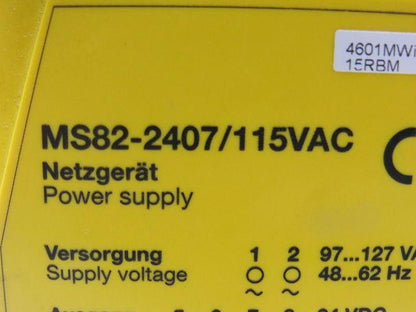 Turck MS82-2407 Multi-Safe 115VAC Supply 97-127VAC 24VDC Output Power Supply