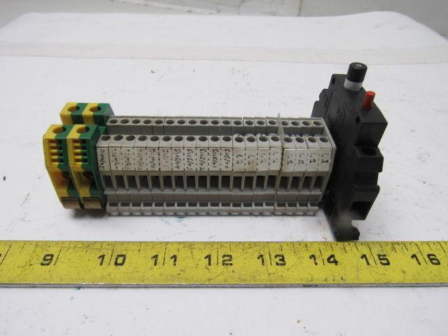 Allen Bradley 1492-GH100 10A 125V 50/60Hz 65VDC Breaker Terminal DIN Assembly