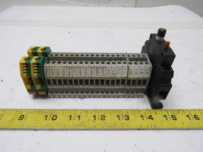 Allen Bradley 1492-GH100 10A 125V 50/60Hz 65VDC Breaker Terminal DIN Assembly