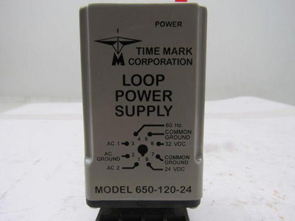 Time Mark Corporation 650-120-24 120V Input 24VDC Output Loop Power Supply 60Hz
