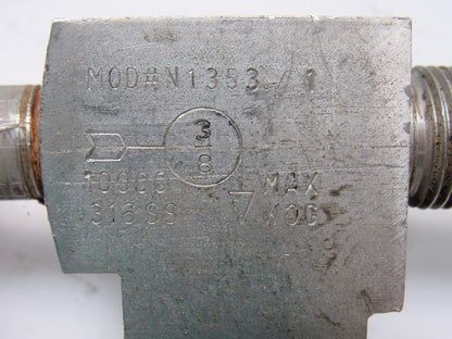 Marsh N1353 Marsh 316SST Metal-to-Metal Seat Needle Valve 3/8" NPT