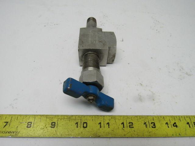 Marsh N1353 Marsh 316SST Metal-to-Metal Seat Needle Valve 3/8" NPT