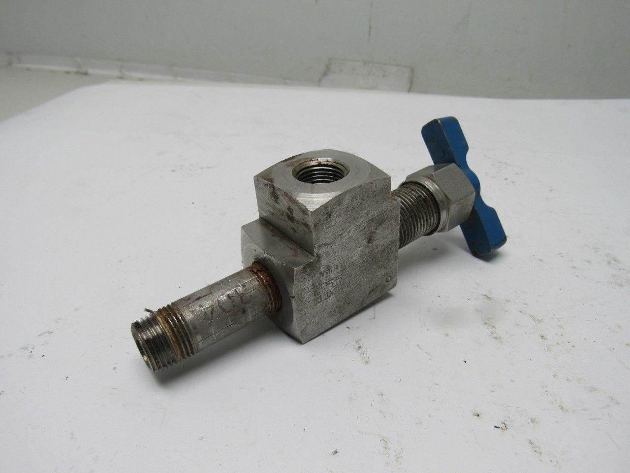 Marsh N1353 Marsh 316SST Metal-to-Metal Seat Needle Valve 3/8" NPT