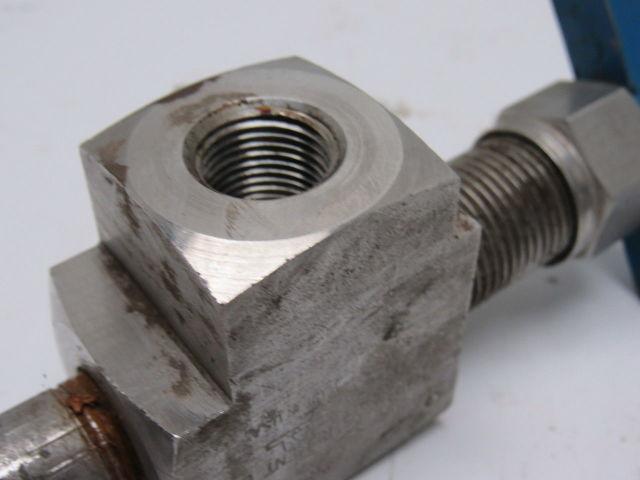 Marsh N1353 Marsh 316SST Metal-to-Metal Seat Needle Valve 3/8" NPT